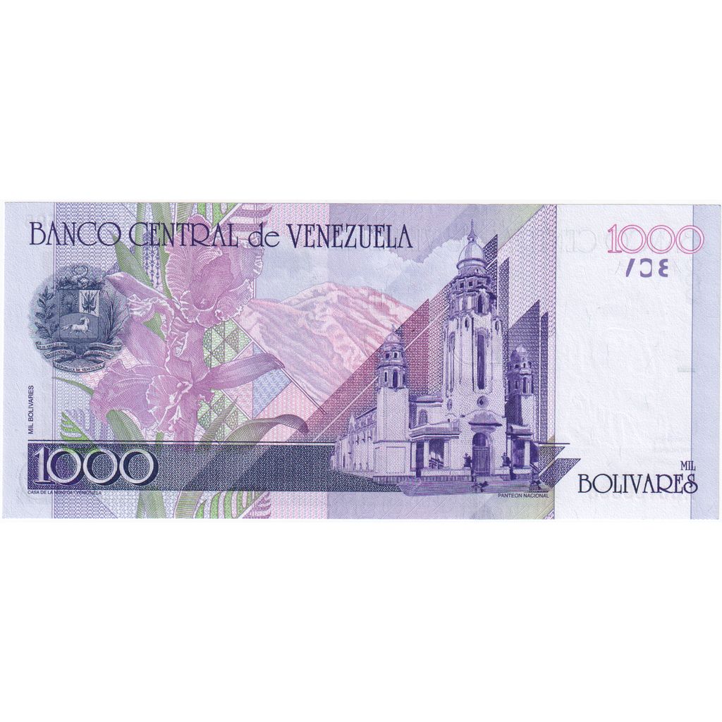 Venezuela, 
  
  1000 bolivar, 
  
  10-09-1998