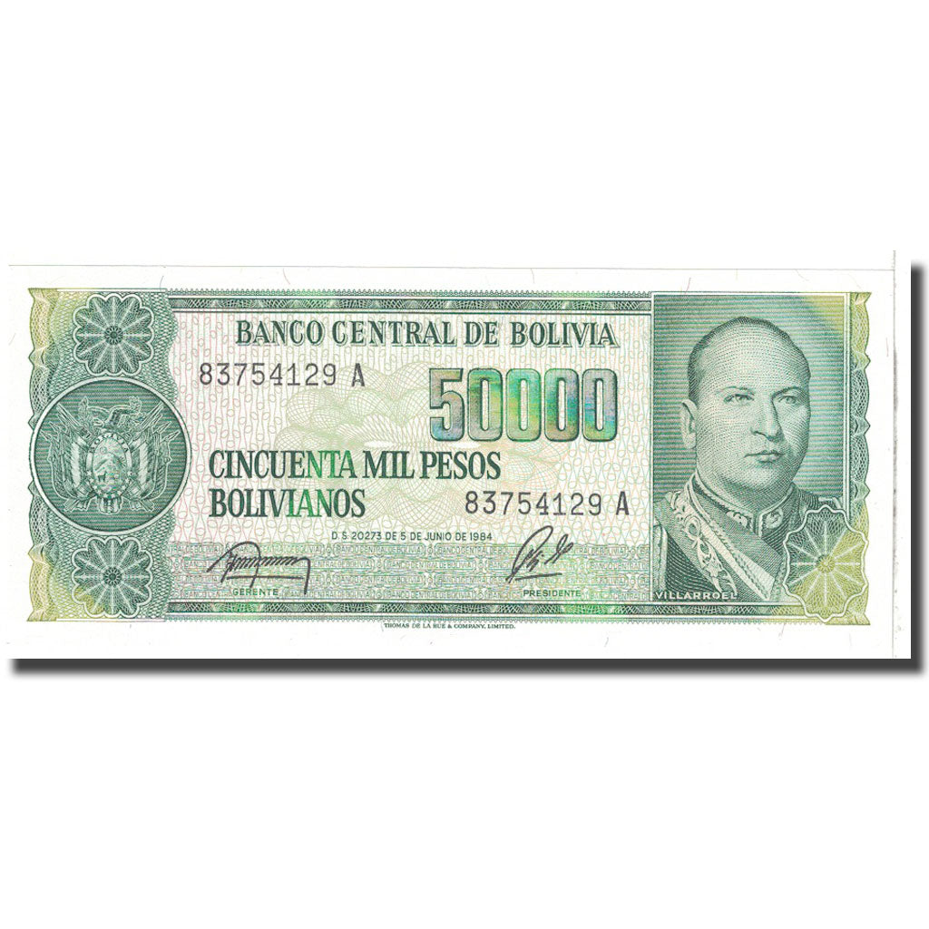 bancnota, 
  
  Bolivia, 
  
  50