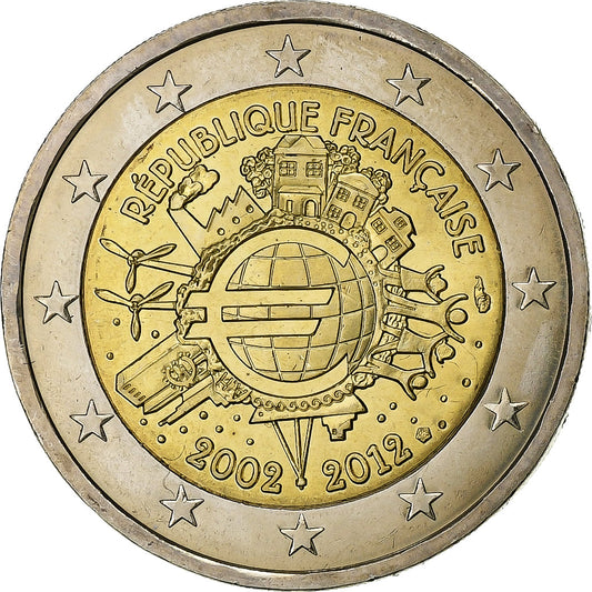 Franţa, 
  
  2 euro, 
  
  €uro 2002-2012