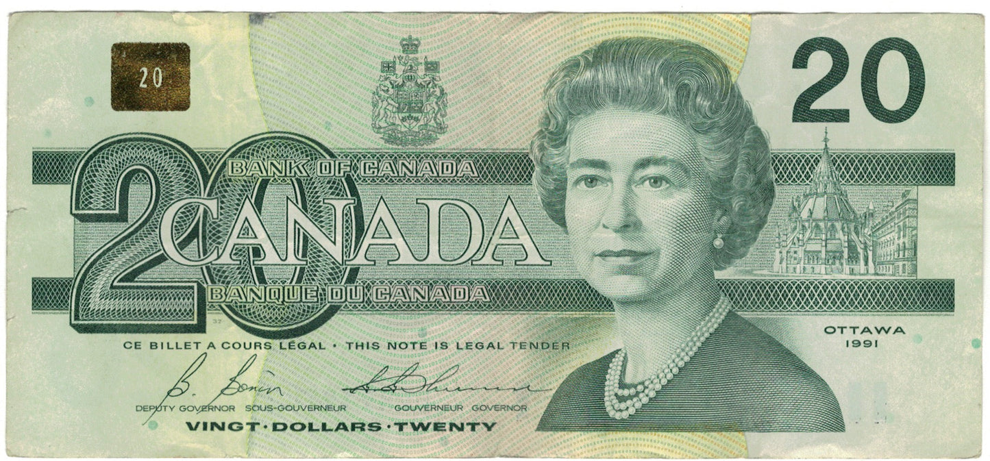 bancnota, 
  
  Canada, 
  
  20 de dolari