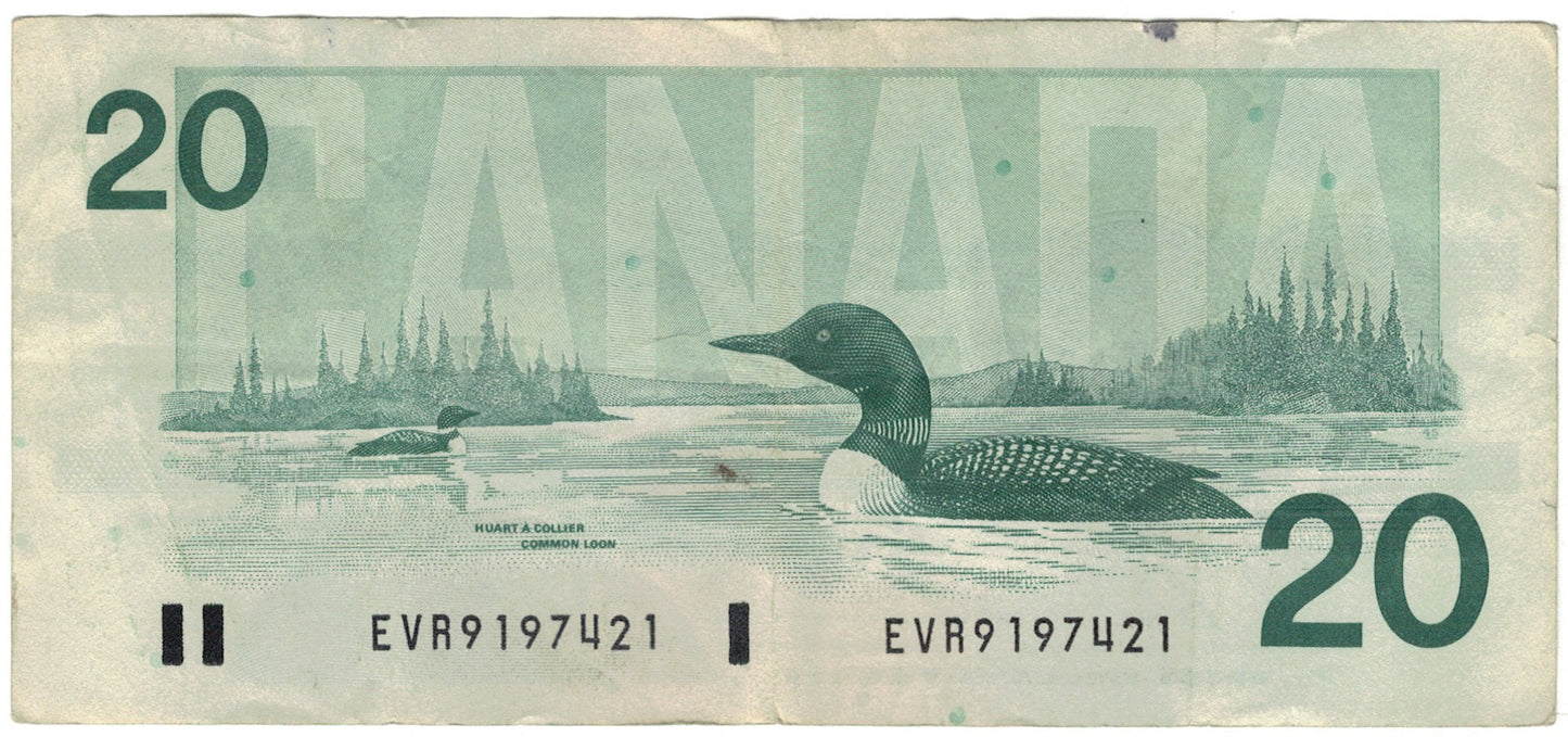 bancnota, 
  
  Canada, 
  
  20 de dolari