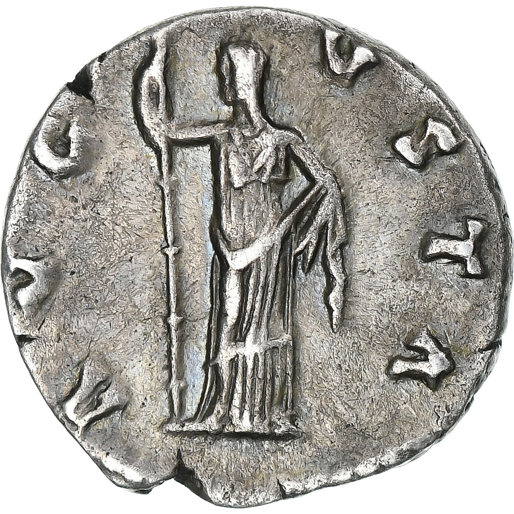 Diva Faustina I, 
  
  Denariu, 
  
  141