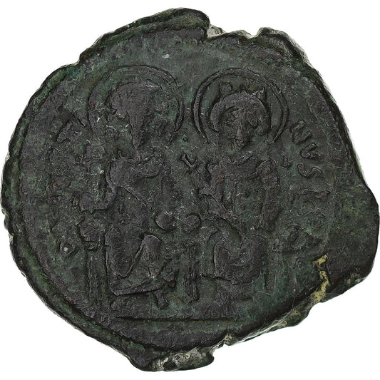 Iustin al II-lea și Sofia, 
  
  Follis, 
  
  568-569