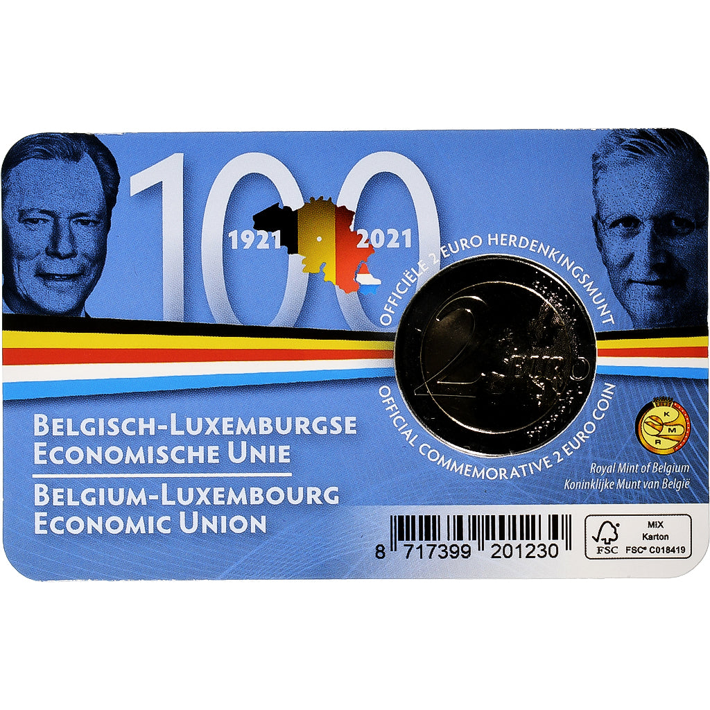 Belgia, 
  
  2 euro, 
  
  Uniunea economică Belgia-Luxemburg