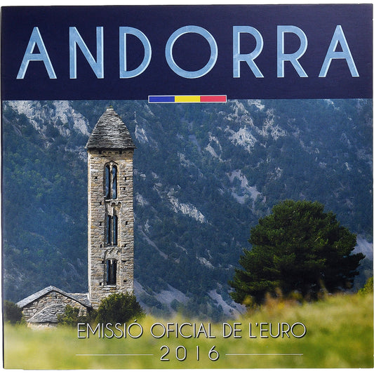 Andorra, 
  
  Set 1 ct. - 2 euro, 
  
  Card de monede. BU