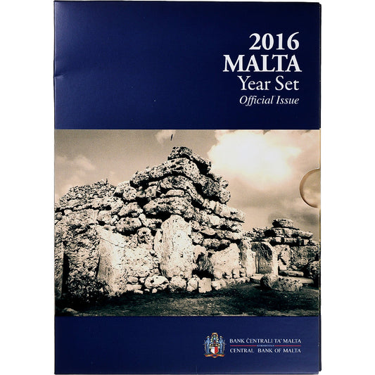 Malta, 
  
  Set 1 ct. - 2 euro + 2 euro, 
  
  Templele Ġgantija