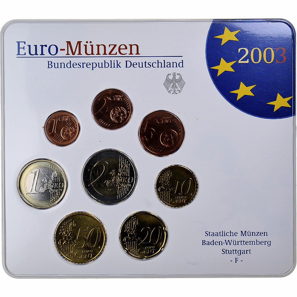 Germania, 
  
  Set 1 ct. - 2 euro, 
  
  Card de monede.FDC