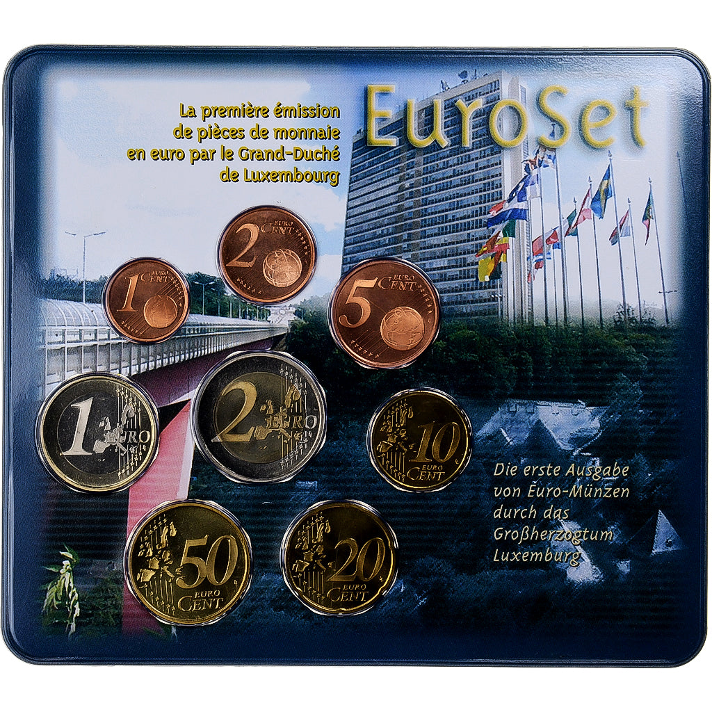 Luxemburg, 
  
  Set 1 ct. - 2 euro, 
  
  Card de monede.FDC