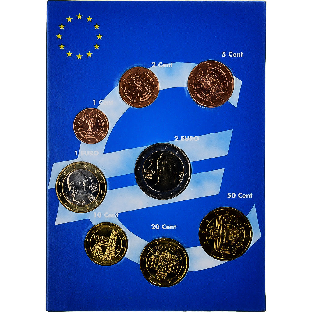 Austria, 
  
  Set 1 ct. - 2 euro, 
  
  set de euro