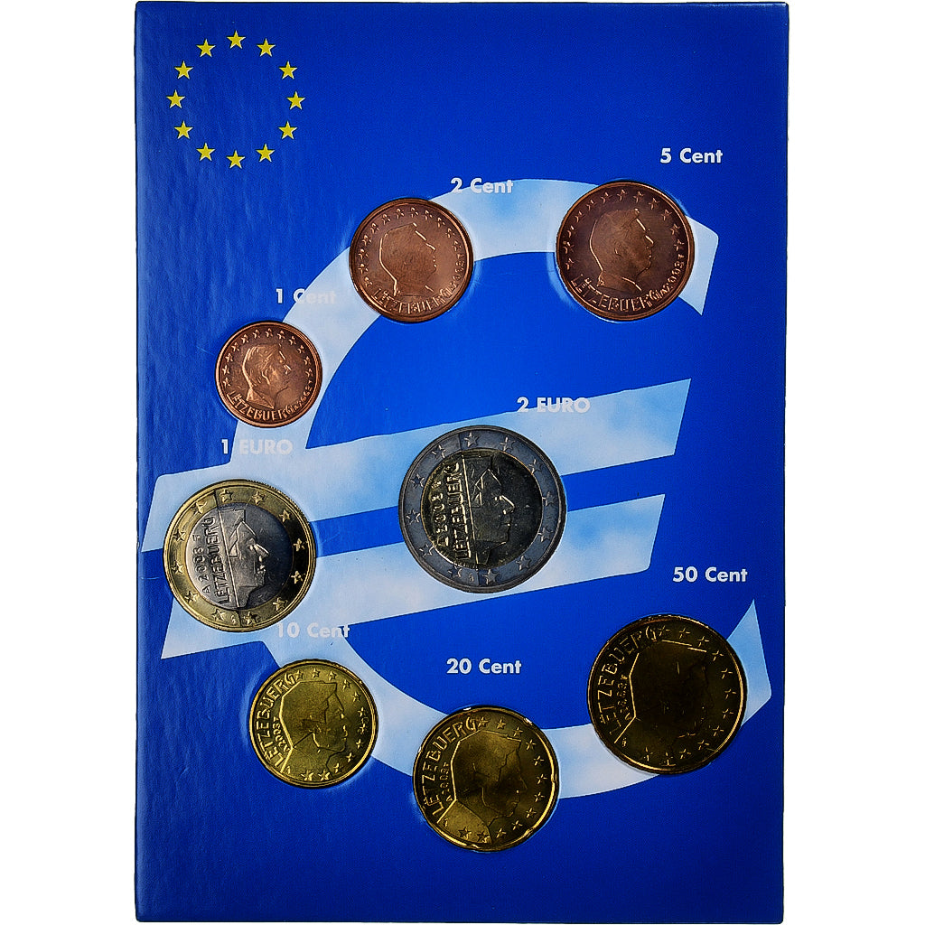 Luxemburg, 
  
  Set 1 ct. - 2 euro, 
  
  set de euro