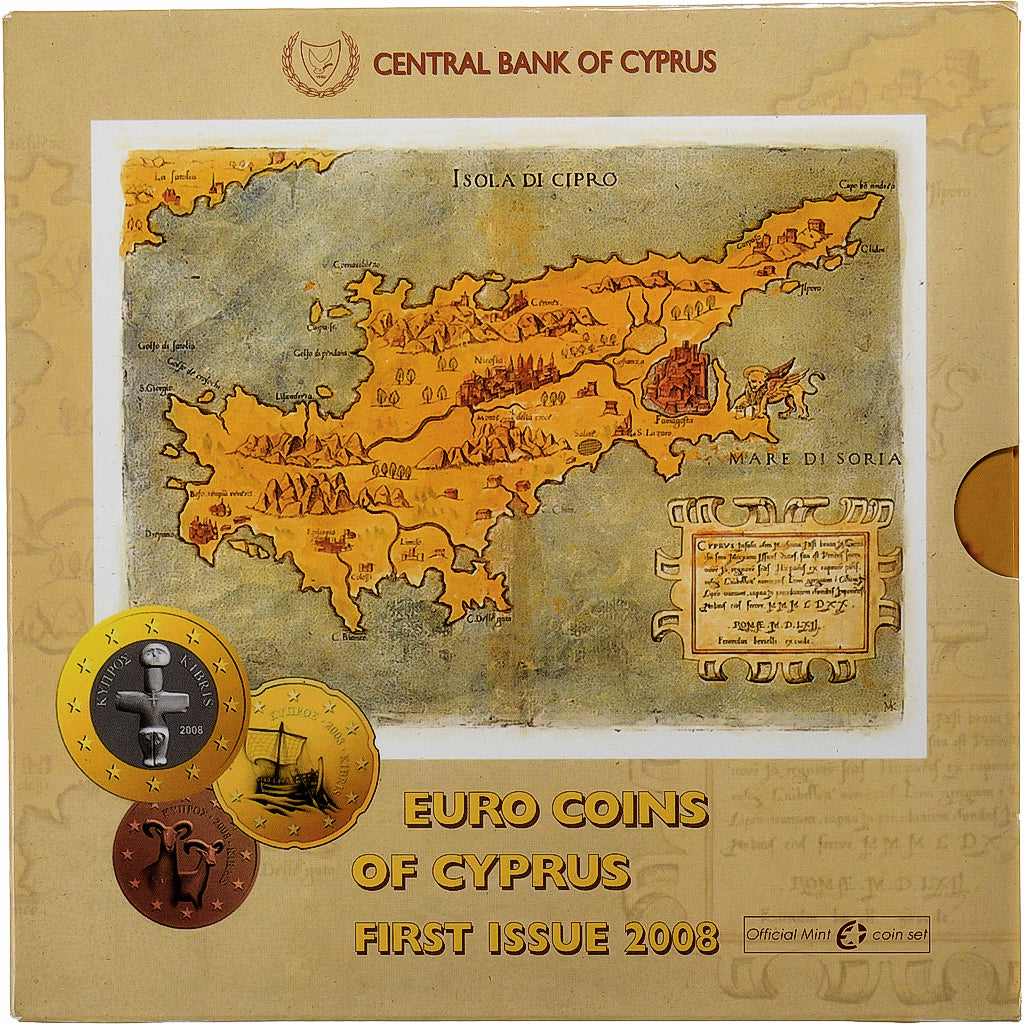 Cipru, 
  
  Set 1 ct. - 2 euro, 
  
  FDC