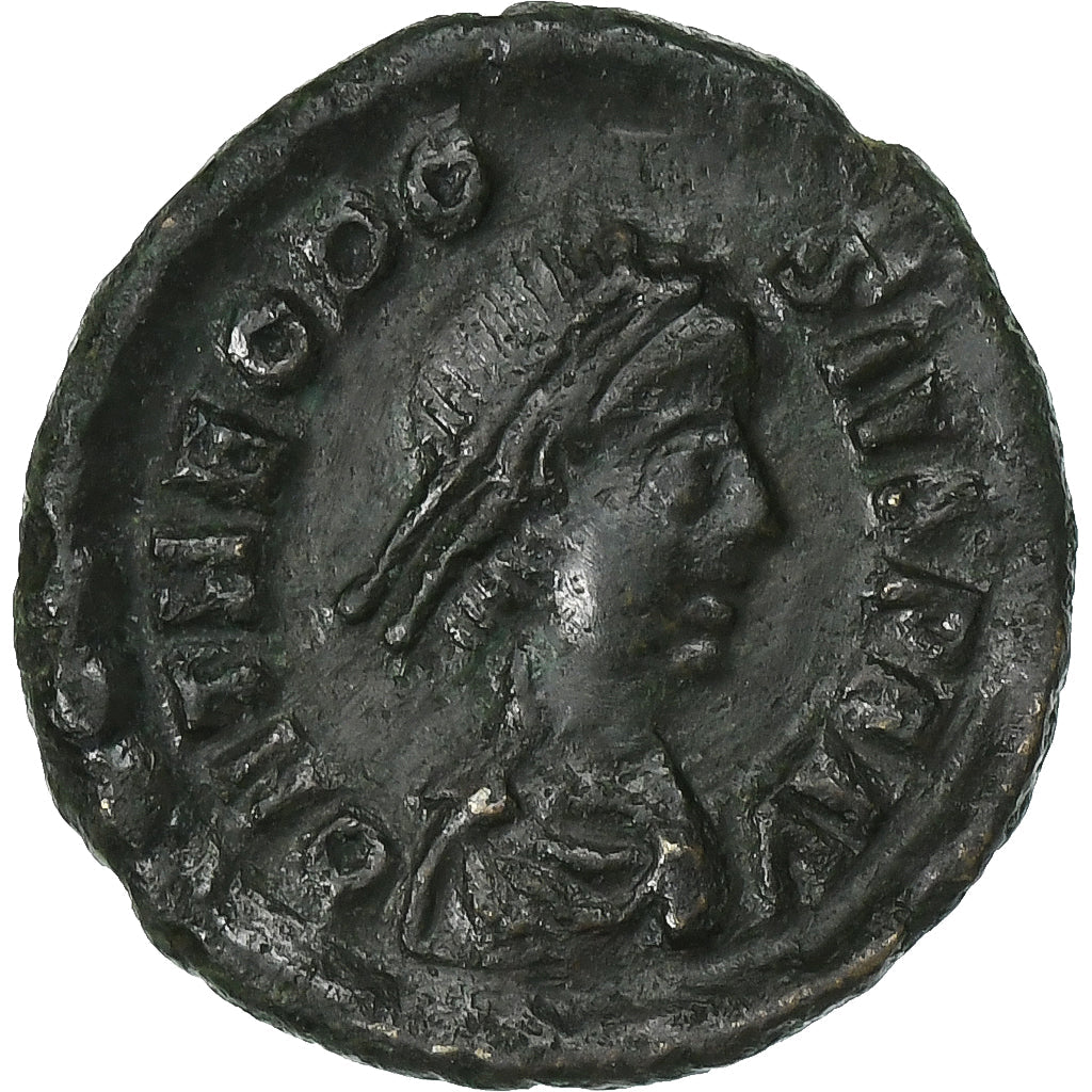 Teodosie I, 
  
  Follis, 
  
  384-387