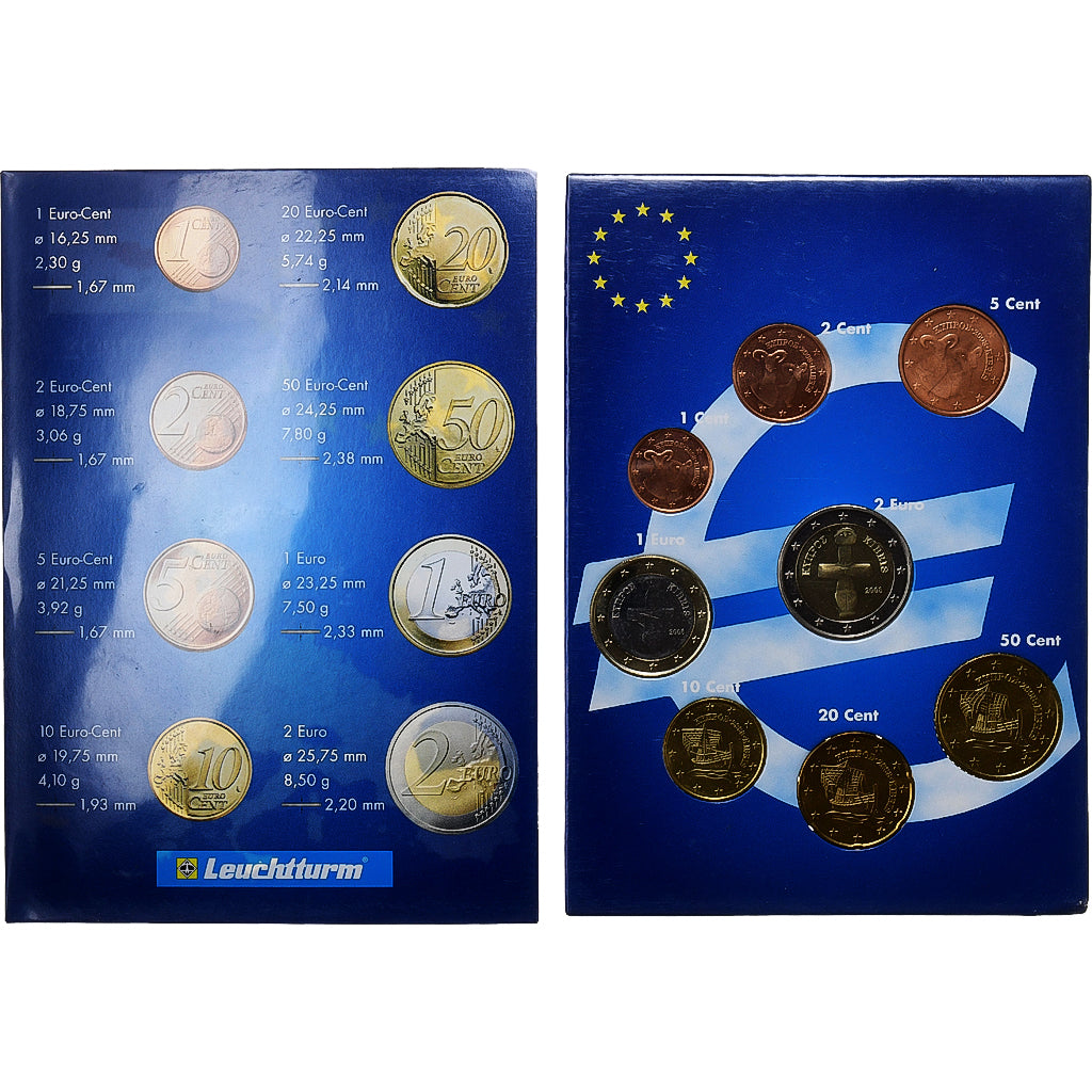 Cipru, 
  
  Set 1 ct. - 2 euro, 
  
  2002