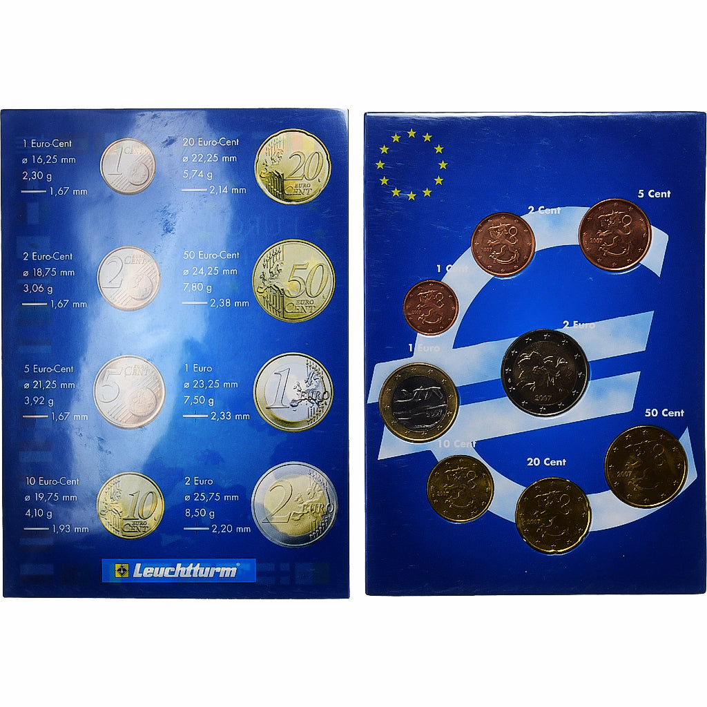 Finlanda, 
  
  Set 1 ct. - 2 euro, 
  
  2002