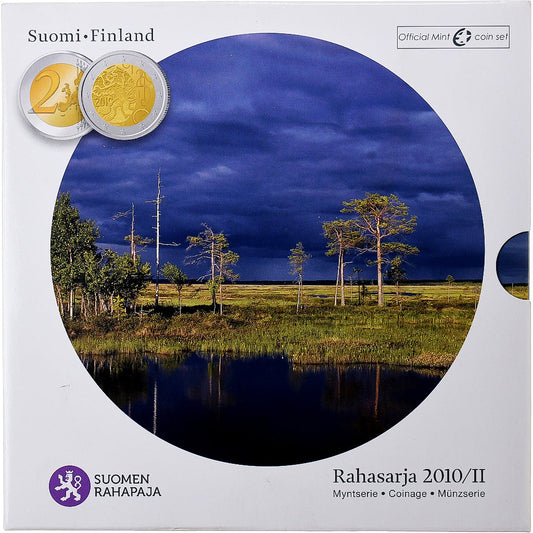 Finlanda, 
  
  Set 1 ct. - 2 euro + 2 euro, 
  
  2010