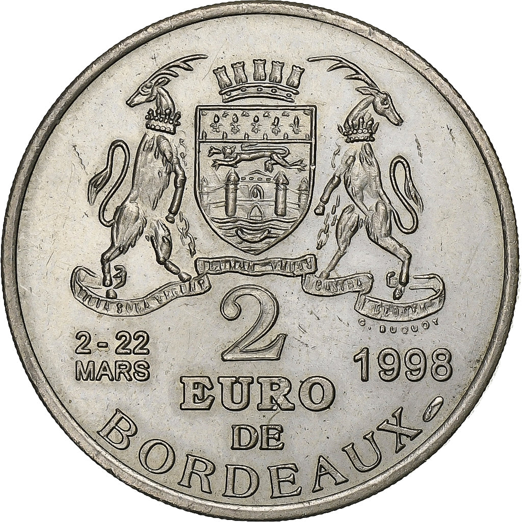 Franţa, 
  
  2 euro de Bordeaux, 
  
  Le pont de pierre