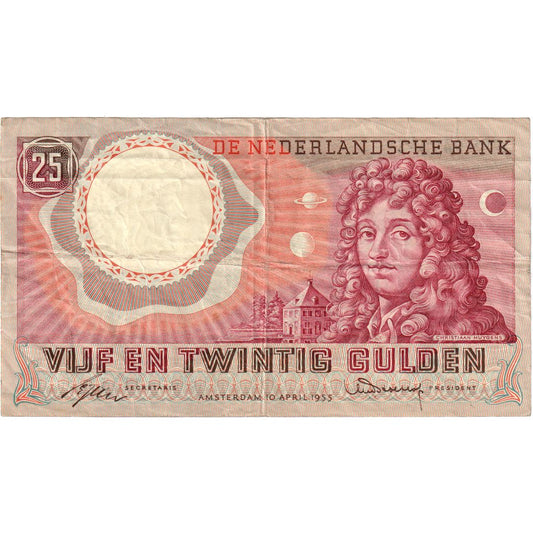 bancnota, 
  
  Olanda, 
  
  25 Gulden