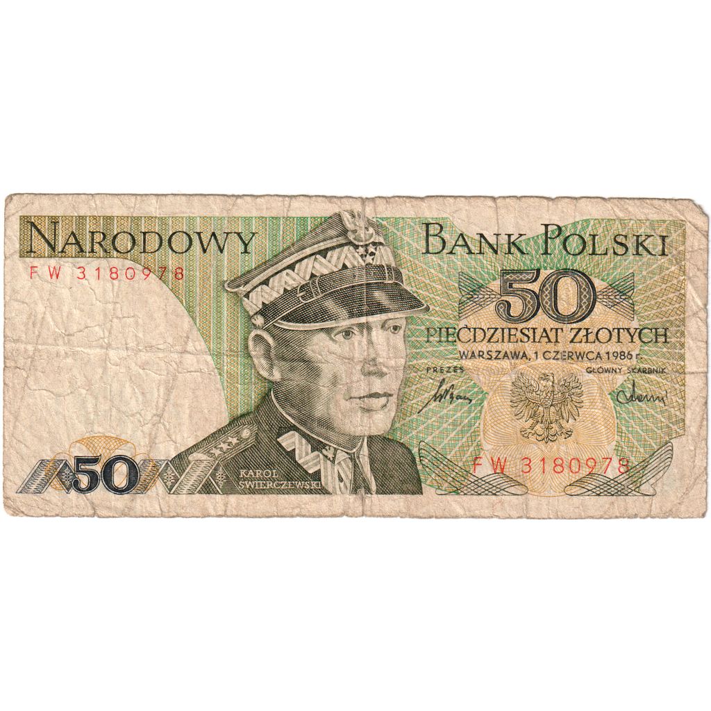 Polonia, 
  
  50 de zlotici, 
  
  1986-06-01