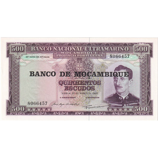 Mozambic, 
  
  500 de escudo, 
  
  22-03-1967