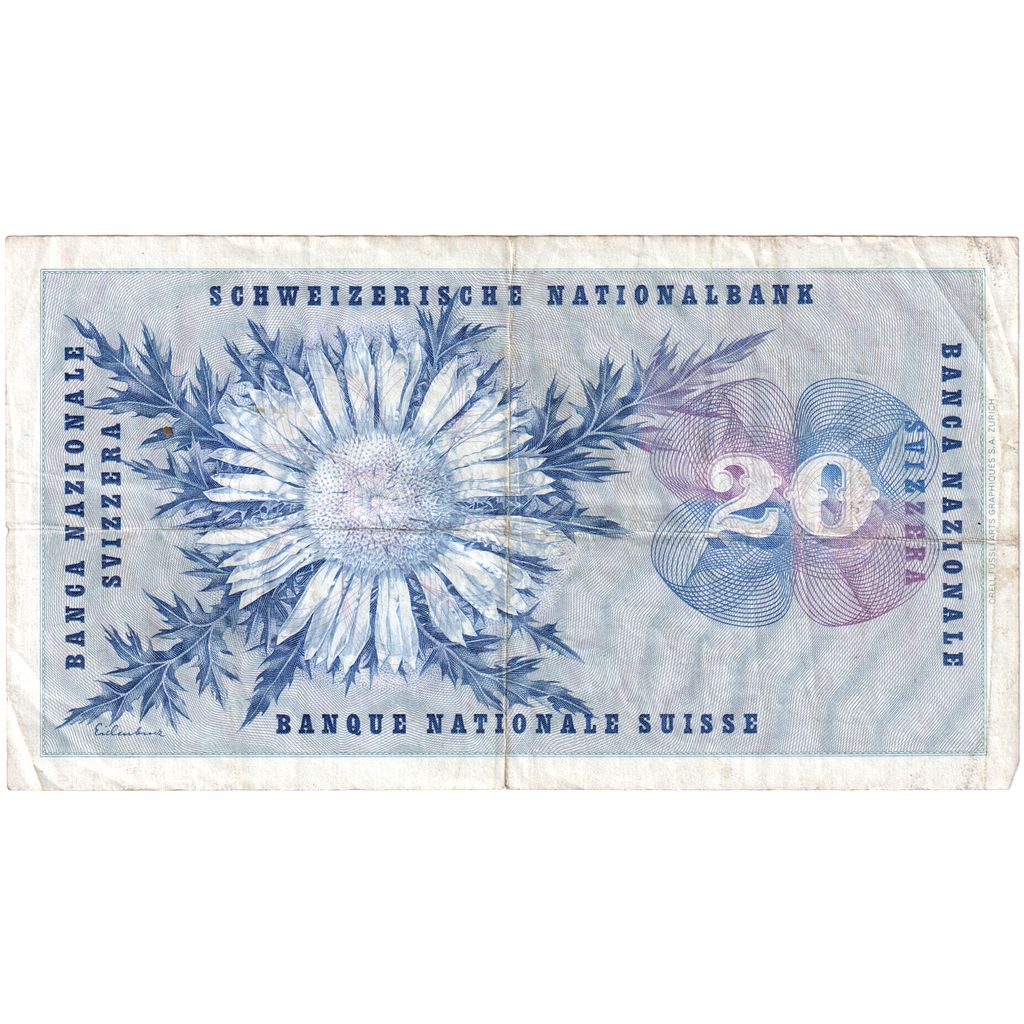 Elveţia, 
  
  20 Franken, 
  
  1964-12-23