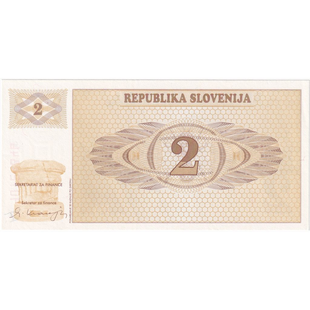 Slovenia, 
  
  2 (Tolarjev), 
  
  UNC(65-70)