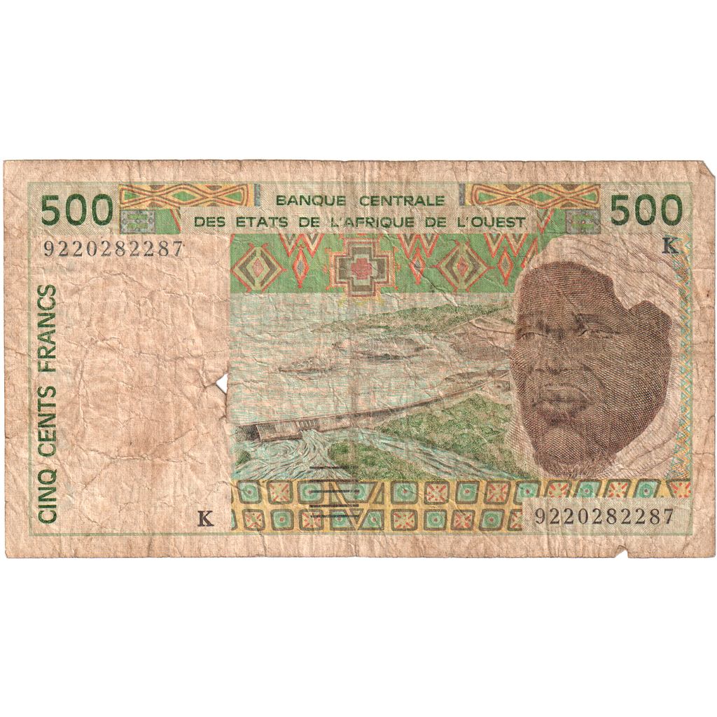 Statele Africii de Vest, 
  
  500 de franci, 
  
  VF(20-25)