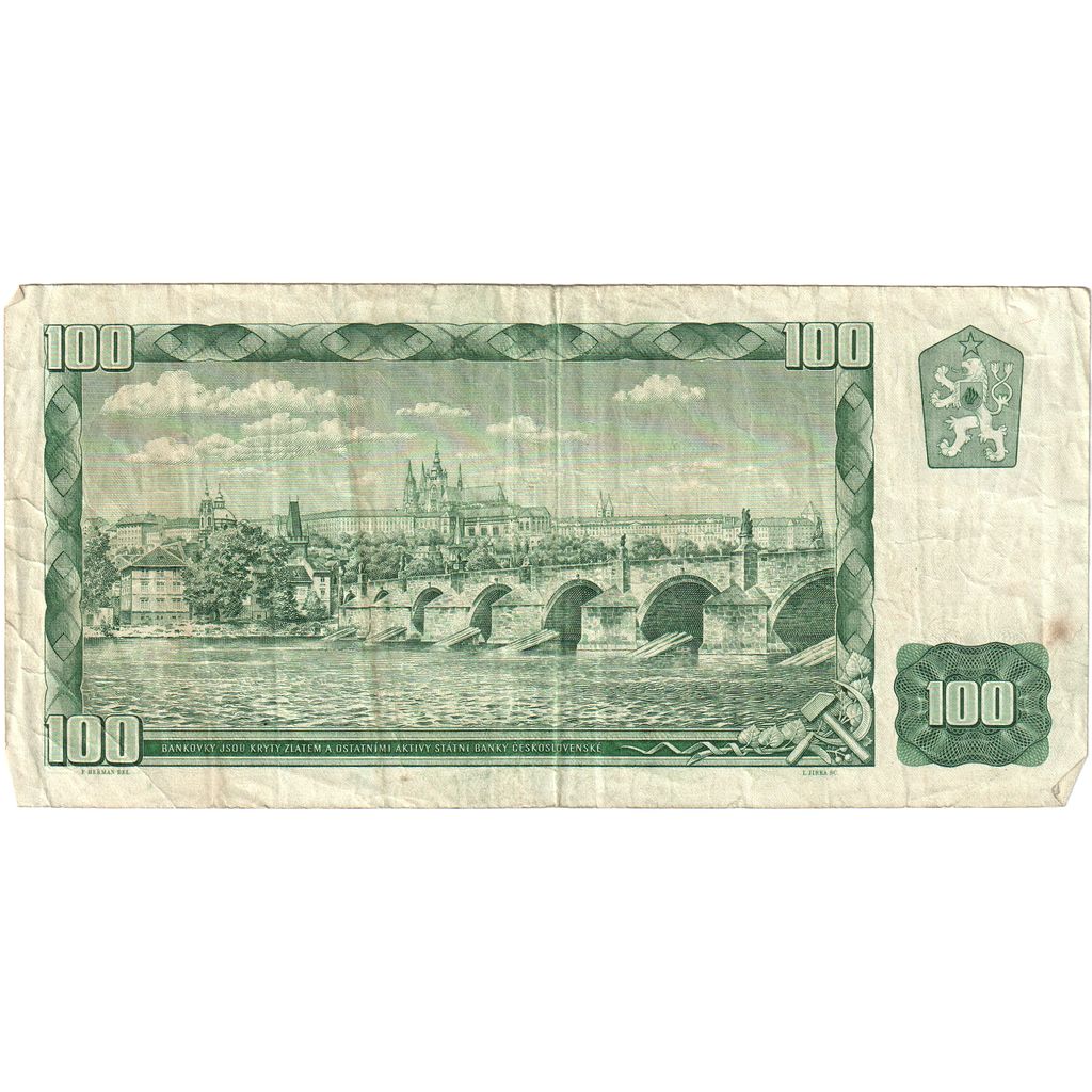 Cehoslovacia, 
  
  100 de coroane, 
  
  1961