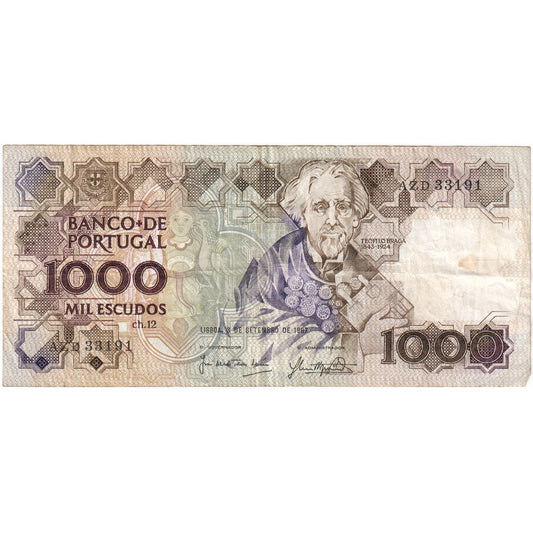 Portugalia, 
  
  1000 de escudo, 
  
  1987-09-03