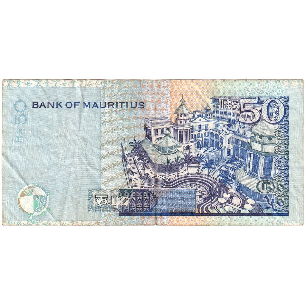 Mauritius, 
  
  50 de rupii, 
  
  VF(30-35)