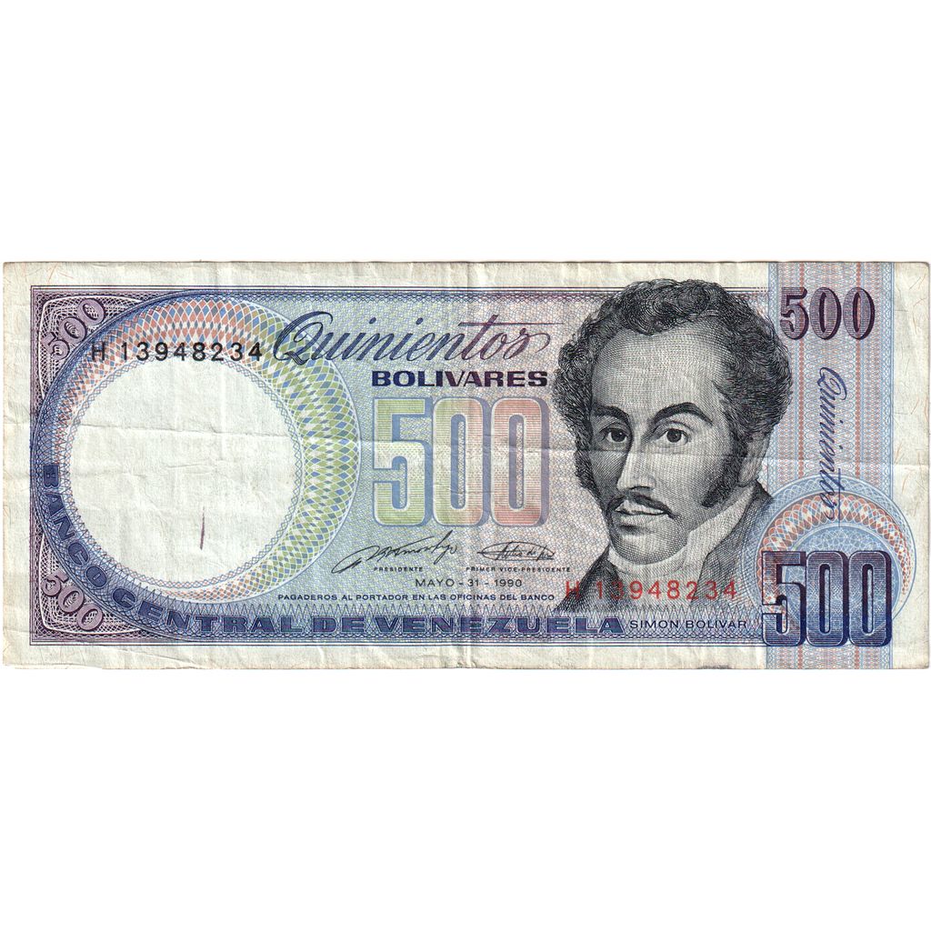 Venezuela, 
  
  500 bolivar, 
  
  1990-05-31