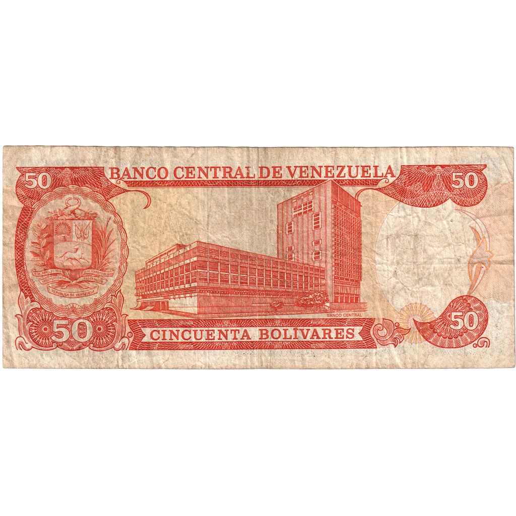 Venezuela, 
  
  50 bolivar, 
  
  1990-05-31