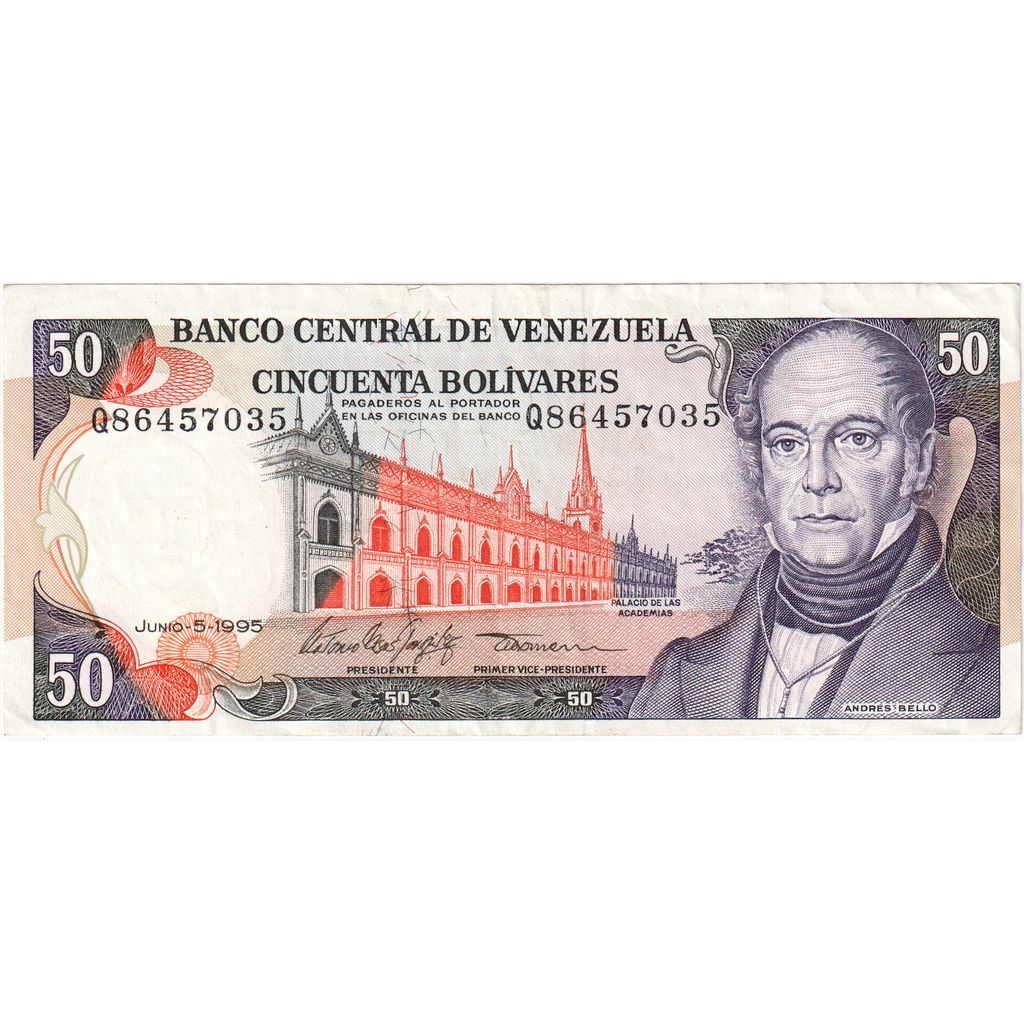 Venezuela, 
  
  50 bolivar, 
  
  1995-06-05