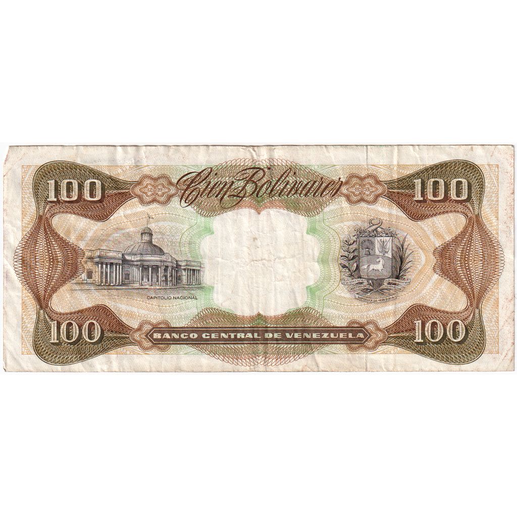 Venezuela, 
  
  100 bolivar, 
  
  1992-12-08