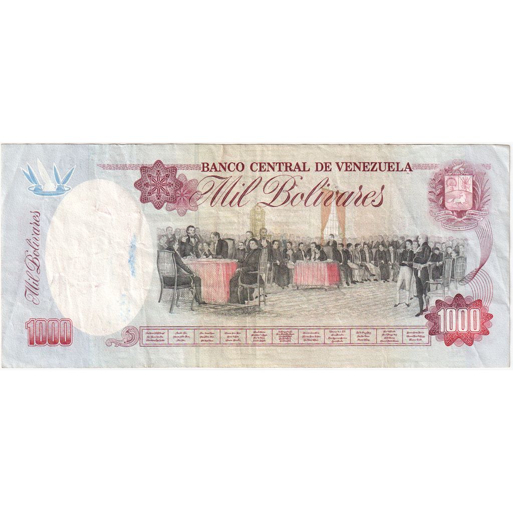 Venezuela, 
  
  1000 bolivar, 
  
  1991-08-08