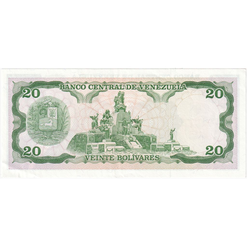 Venezuela, 
  
  20 bolivar, 
  
  1995-06-05