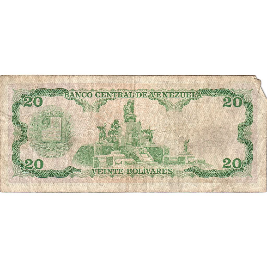 Venezuela, 
  
  20 bolivar, 
  
  1989-09-07