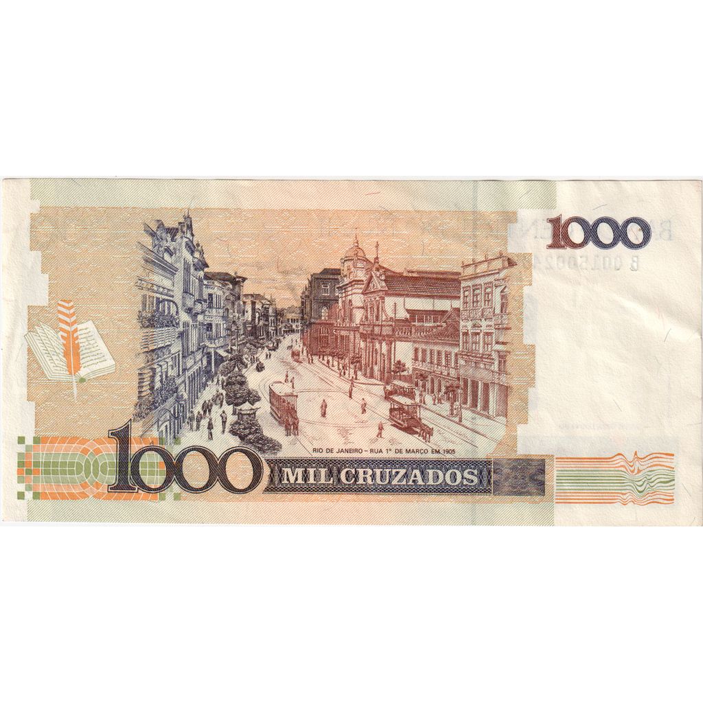 Brazilia, 
  
  1 Cruzado Novo pe 1000 Cruzados, 
  
  AU(55-58)