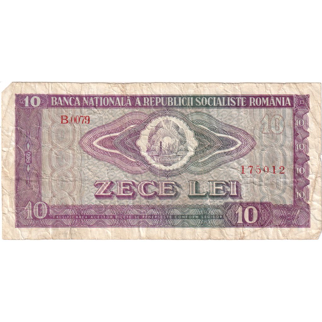 România, 
  
  10 lei, 
  
  VF(20-25)