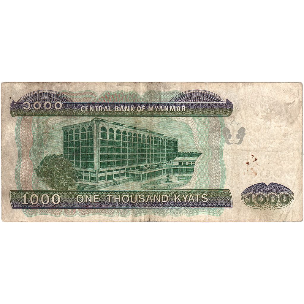 Myanmar, 
  
  1000 Kyats, 
  
  VF(20-25)