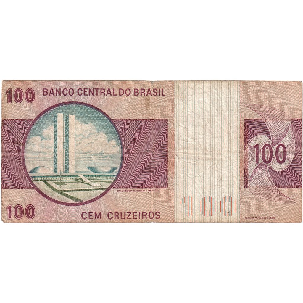 Brazilia, 
  
  100 de Cruzeiros, 
  
  VF(30-35)