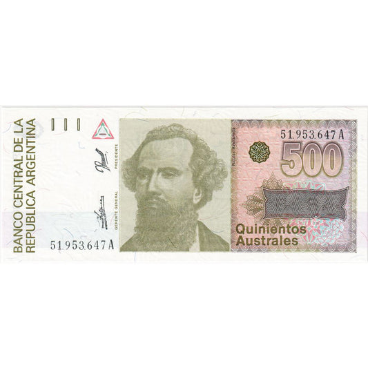 Argentina, 
  
  500 de australi, 
  
  UNC(65-70)