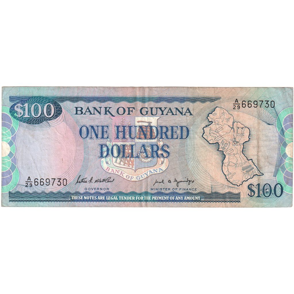 Guyana, 
  
  100 de dolari, 
  
  EF(40-45)