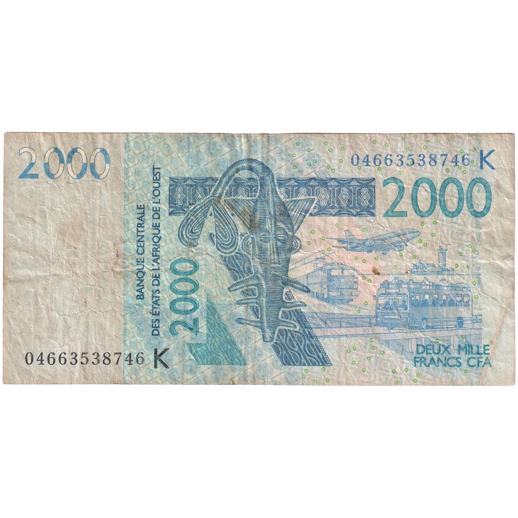 Statele Africii de Vest, 
  
  2000 de franci, 
  
  VF(30-35)