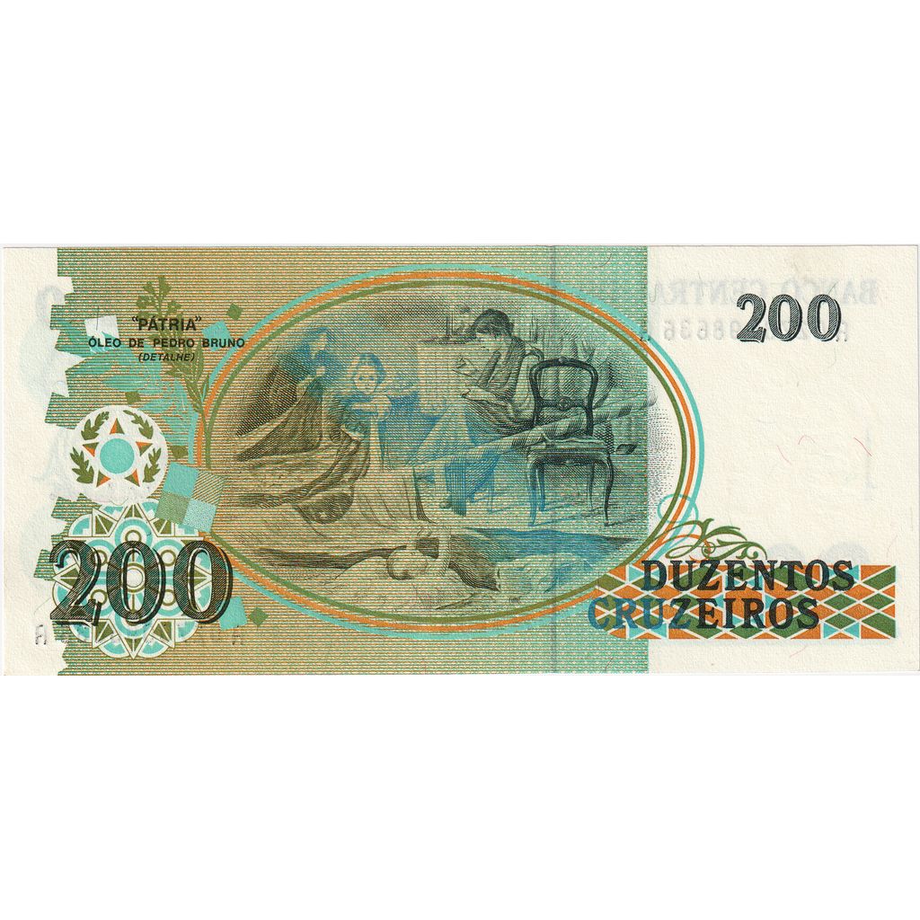 Brazilia, 
  
  200 de Cruzeiros, 
  
  UNC(65-70)