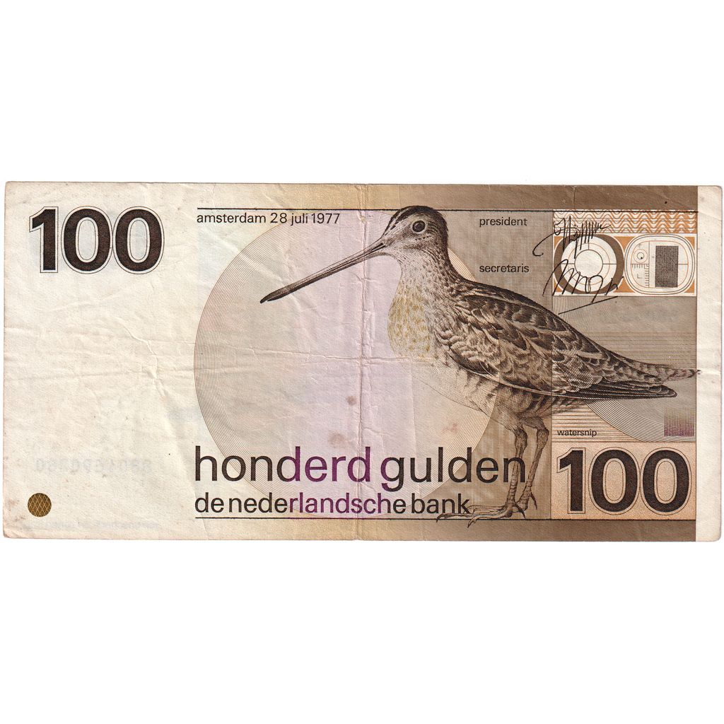 Olanda, 
  
  100 de gulden, 
  
  1977-07-28