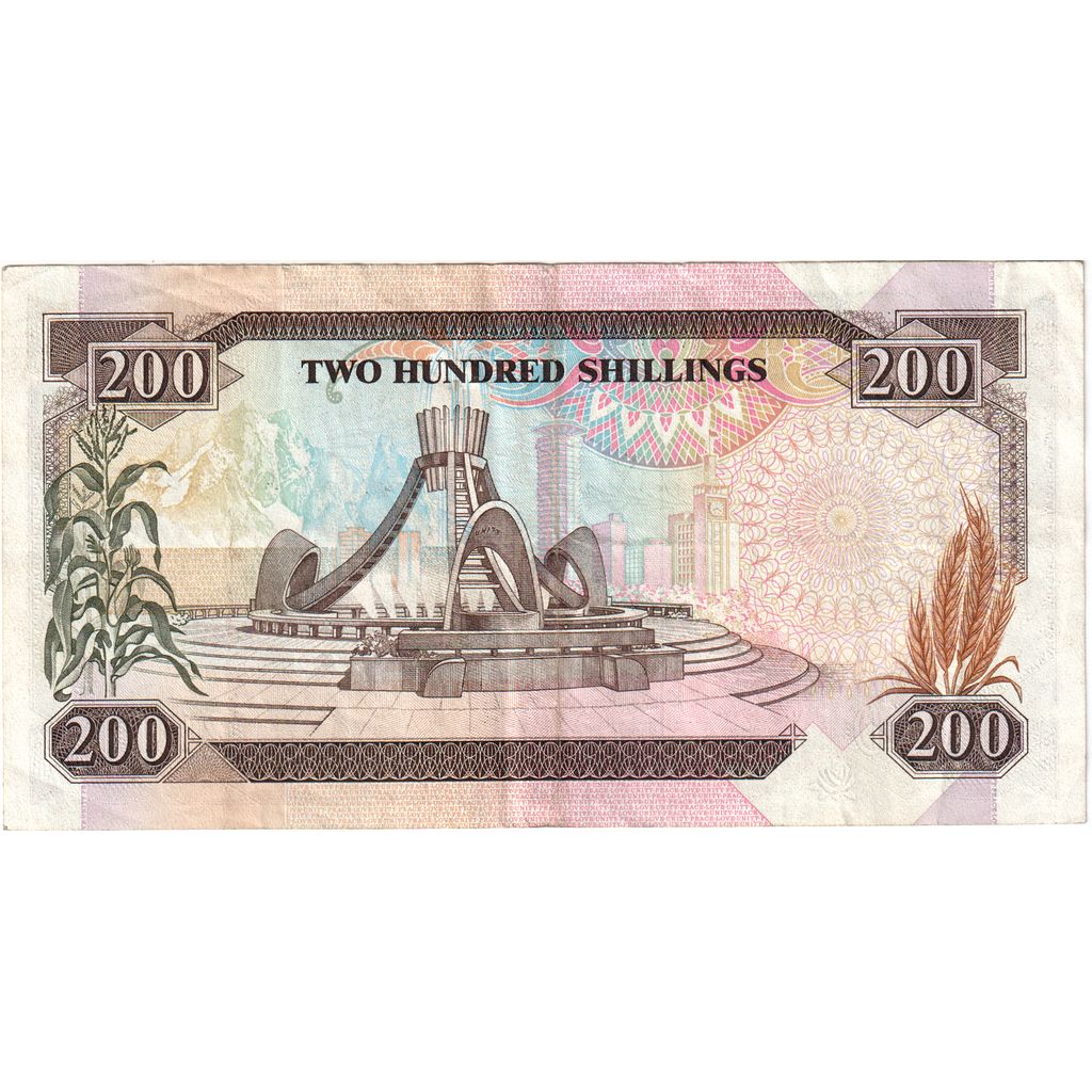 Kenya, 
  
  200 de șilingi, 
  
  1990-07-01