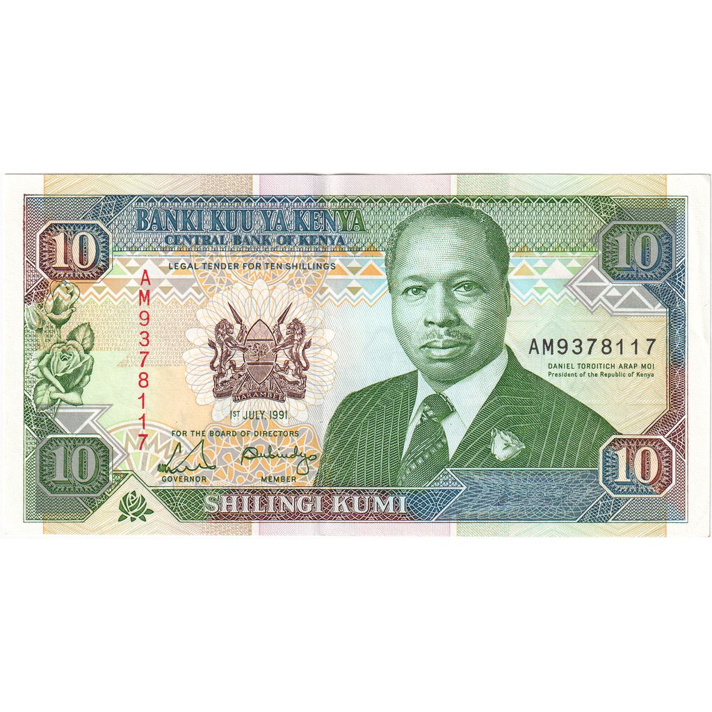 Kenya, 
  
  10 șilingi, 
  
  UNC(65-70)