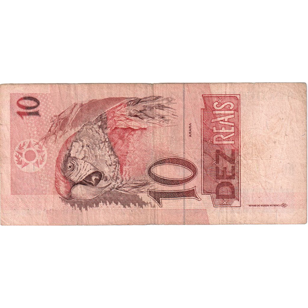 Brazilia, 
  
  10 reali, 
  
  VF(20-25)