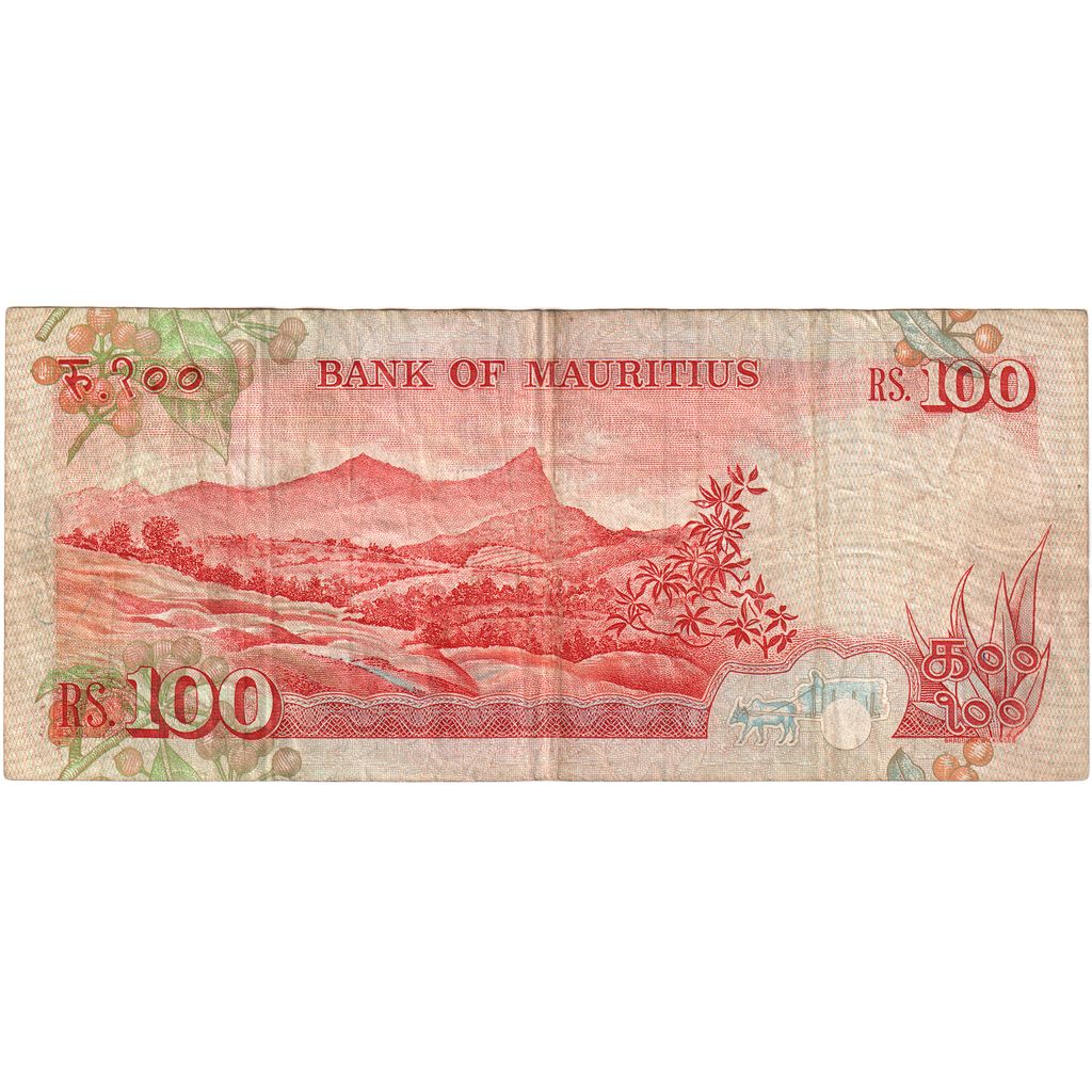 Mauritius, 
  
  100 de rupii, 
  
  VF(30-35)