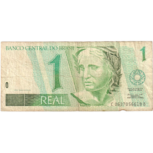 Brazilia, 
  
  1 Real, 
  
  VF(20-25)